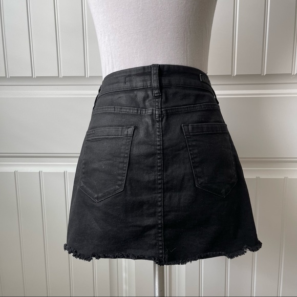 [Blank NYC] Coated Black Denim Mini Skirt - Picture 4 of 8